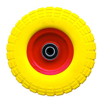 Колесо на тачку 3.50-4 (4.10/3.50/4) пінополіуретанове, діаметром 250 мм, під вісь Ø20мм, фото 2