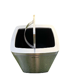 Кошик-Відро для сміття з нержавіючої сталі з поворотною кришкою Rixo Solido WB420S