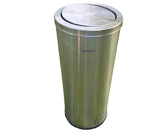 Кошик для сміття сталевий з поворотною кришкою відро для сміття 30 л Rixo Solido WB030S