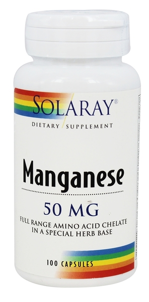 Марганець Solaray Manganese 50mg 100 caps