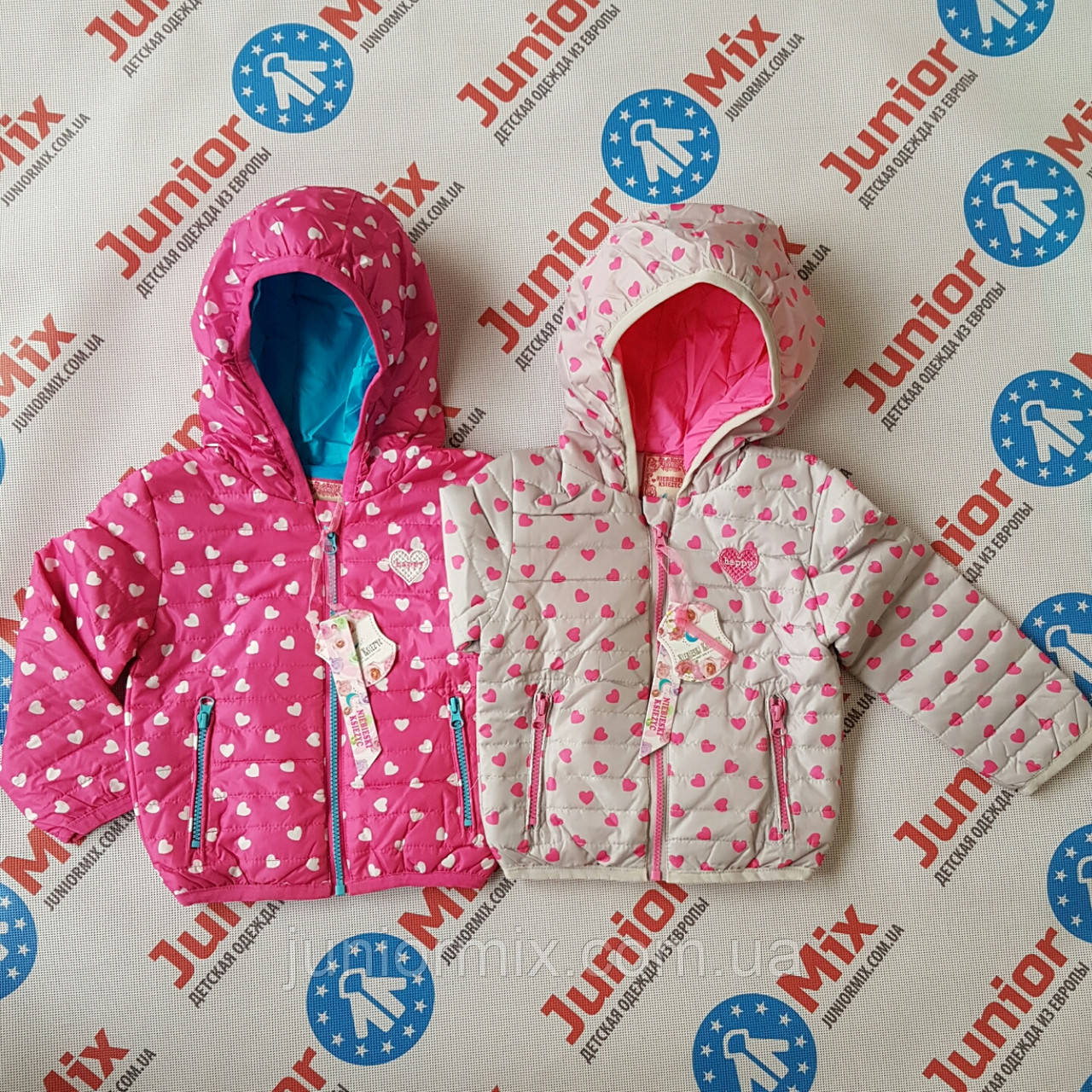 Дитяча весняна куртка на дівчинку в серці NIEBESKI KSIEZYC
