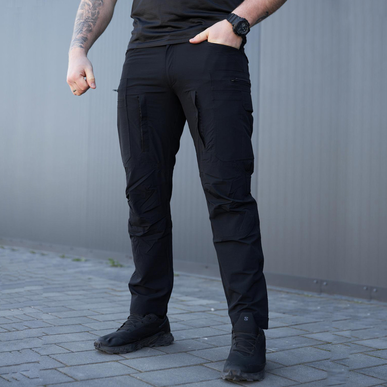 🔥 Тактичні штани "KS Military - GEN II" (Чорні) поліцейські, нацгвардії, мілітарі, нац поліції, карго, фото 1