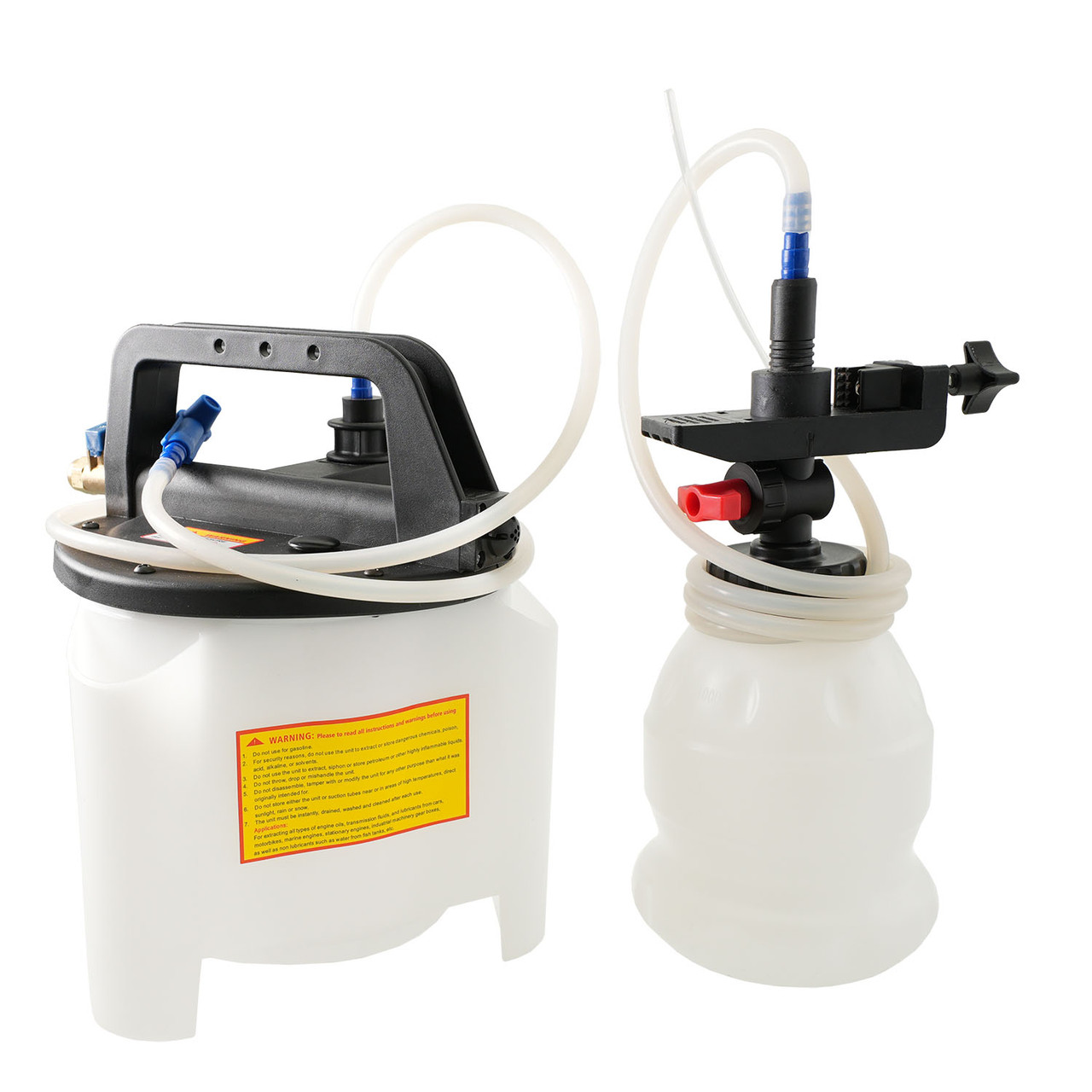 Пневматична установка для заміни гальмівної рідини та рідини зчеплення бак 2 л для нової рідини й 1 л для, фото 1