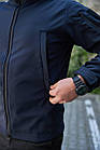 🔥 Куртка ДСНС Soft Shell "Klos" (Синя) (непромокальна, тактична, нгу, зсу, мультикам), фото 3