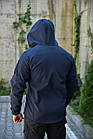 🔥 Куртка ДСНС Soft Shell "Klos" (Синя) (непромокальна, тактична, нгу, зсу, мультикам), фото 10