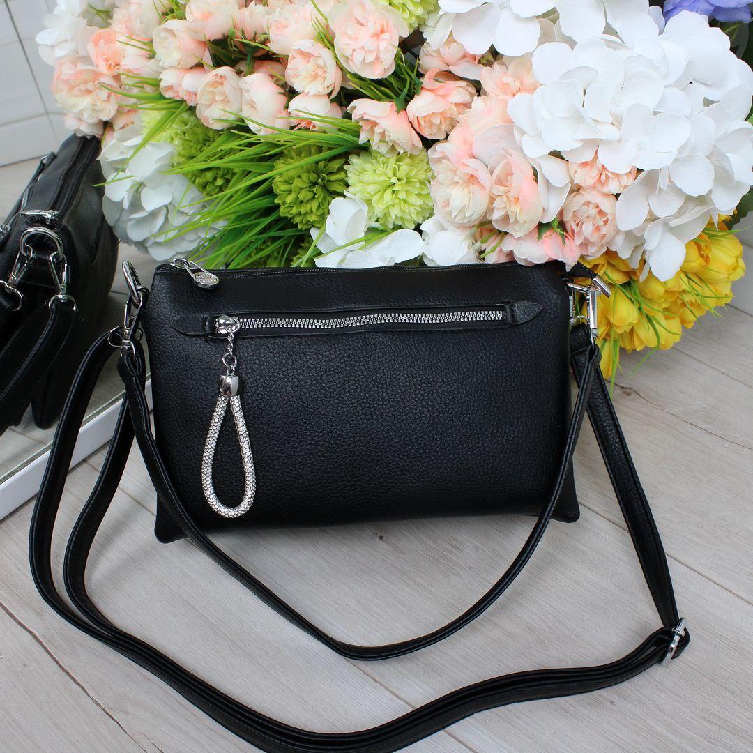 Гарний та практичний жіночий клатч з екошкіри, фото 1