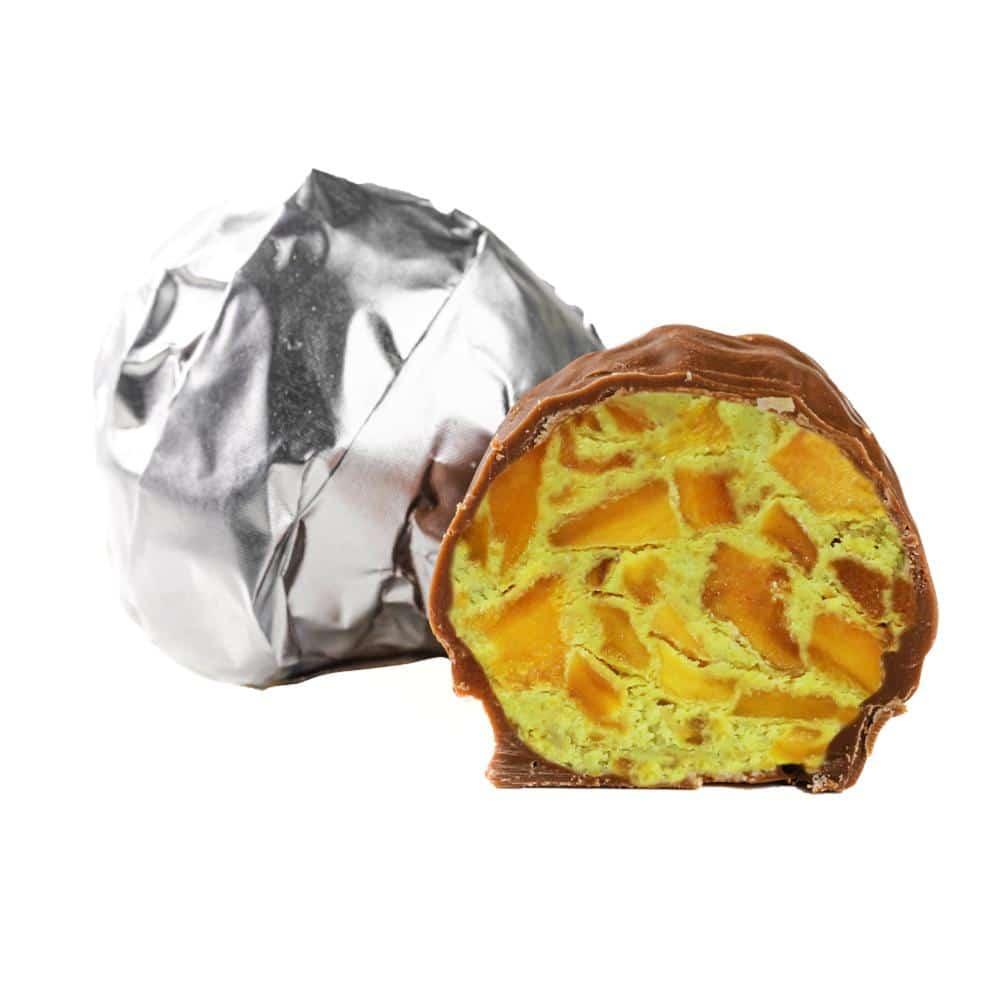 Дубайські цукерки Lux Choco #3107 з фісташкою, та цукатами манго 1шт (≈38-40г)