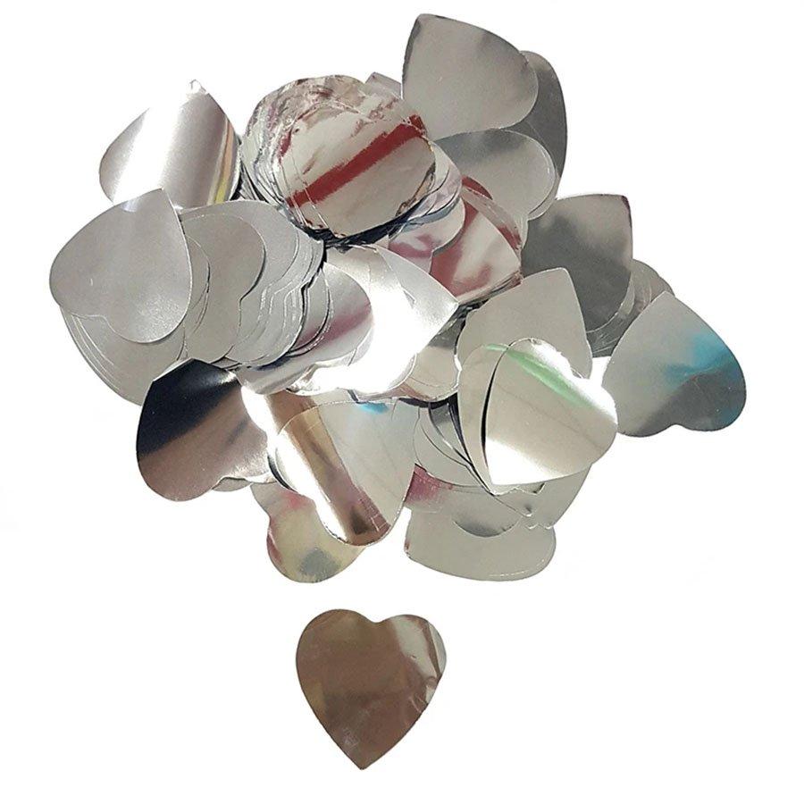 Конфетті серця срібні 50 гр 15 мм, фото 1