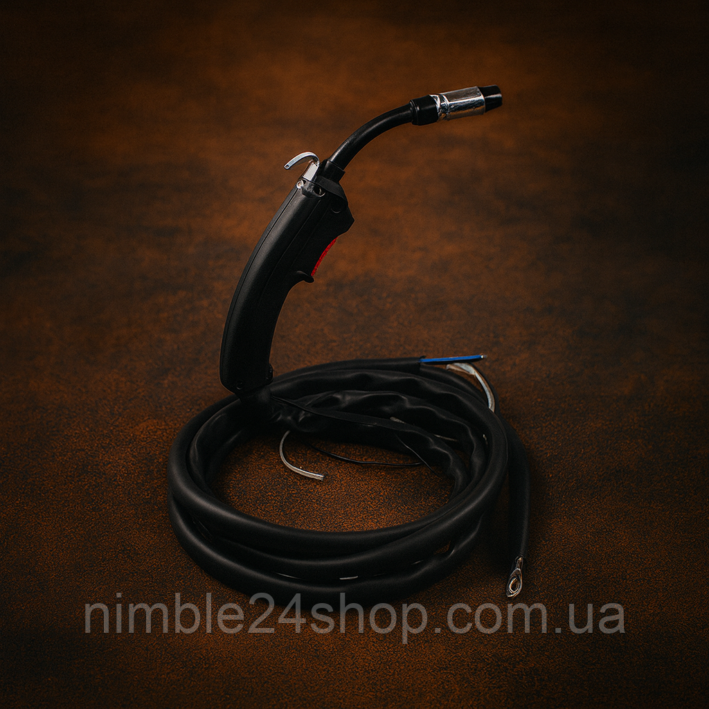 Рукав для напівавтомата з клапаном газу Китай 3 м, під дріт 0,6-1,0 мм