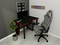 Геймерський комп'ютерний стіл, ігровий стіл з вирізом, стіл для ПК, кібер стіл