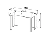 Геймерський комп'ютерний стіл, ігровий стіл з вирізом, стіл для ПК, кібер стіл, фото 2