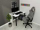 Геймерський комп'ютерний стіл, ігровий стіл з вирізом, стіл для ПК, кібер стіл, фото 9
