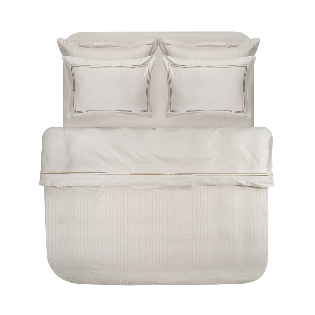 Постільна білизна Dantela Vita сатин з вишивкою - Imge bej бежевий євро, фото 1