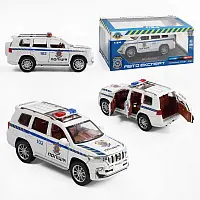 Машинка Авто Експерт "Поліція", металопластик, масштаб 1:24, інерція, 2 режими роботи, дверцята відчиняються, звуки, підсвічування
