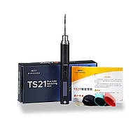Miniware TS21, C210, OLED, USB-C, PD – прецизійний паяльник 100 Вт для точної пайки, розумний портативний інструмент з підтримкою