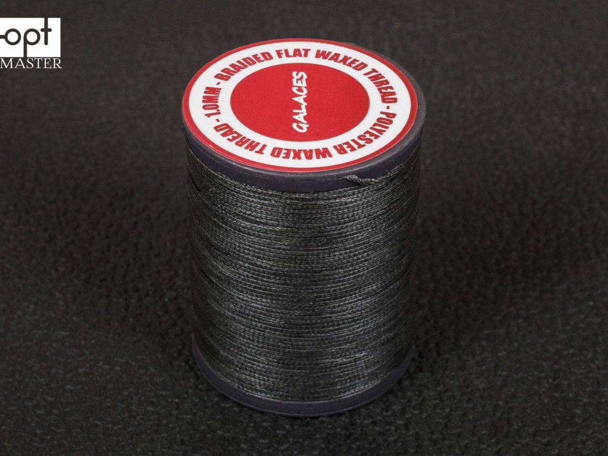 Galaces 1.00 мм темно-сірий (S057) плоский вощений шнур по шкірі, фото 1