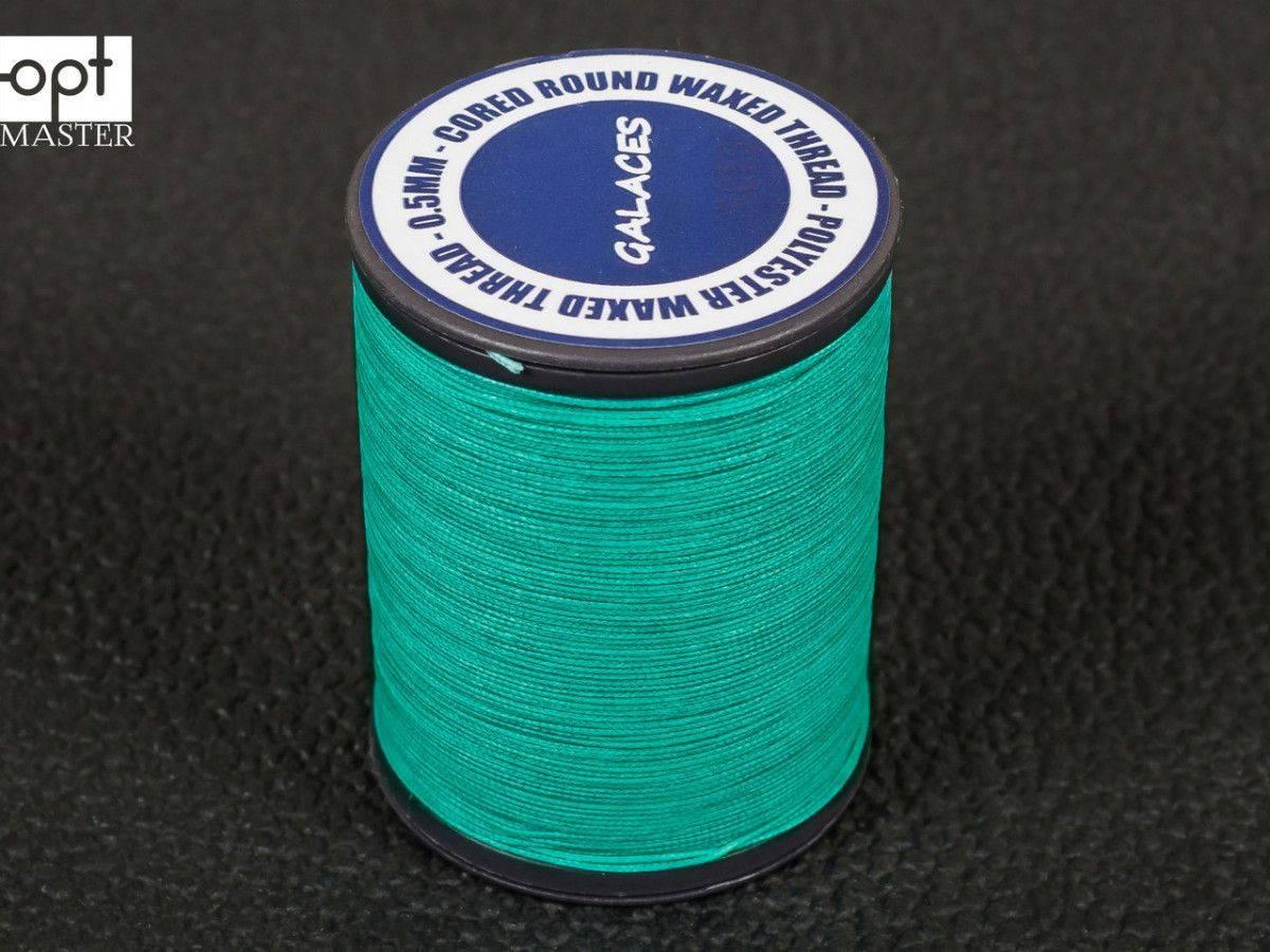 Galaces 0.50 мм зелений (S069) нитка кругла плетені з 8 ниток вощенна по шкірі, фото 1