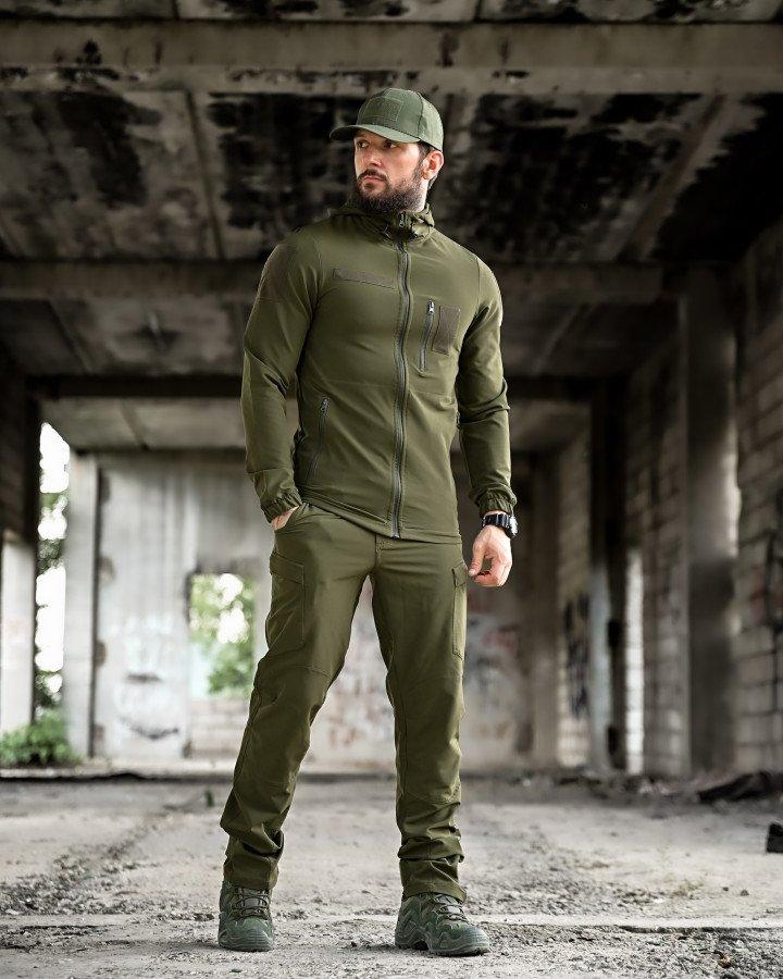 Літній еластичний костюм AGONY Армійський костюм Олива
