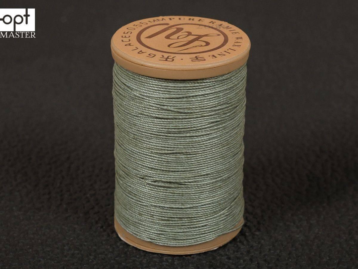 Galaces Ramie 0.55 мм сіра (М007) нитка кругла з волокон рами вощена по шкірі., фото 1