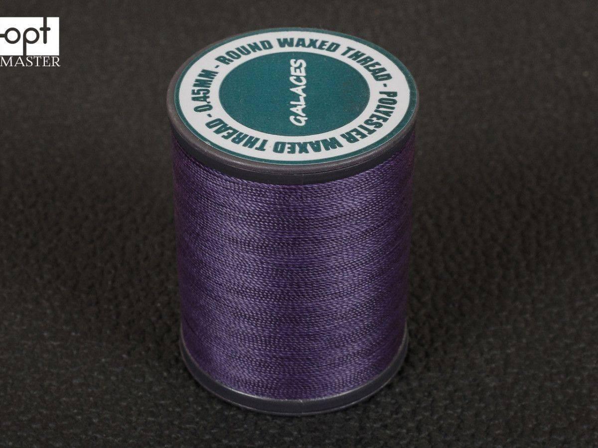 Galaces 0.45 мм темно-фіолетова (M173) нитка кругла вощенна по шкірі, фото 1