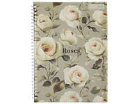 Тетрадь для заметок ARABESKI B5 80арк. клетка светло-серый ТМ BUROMAX