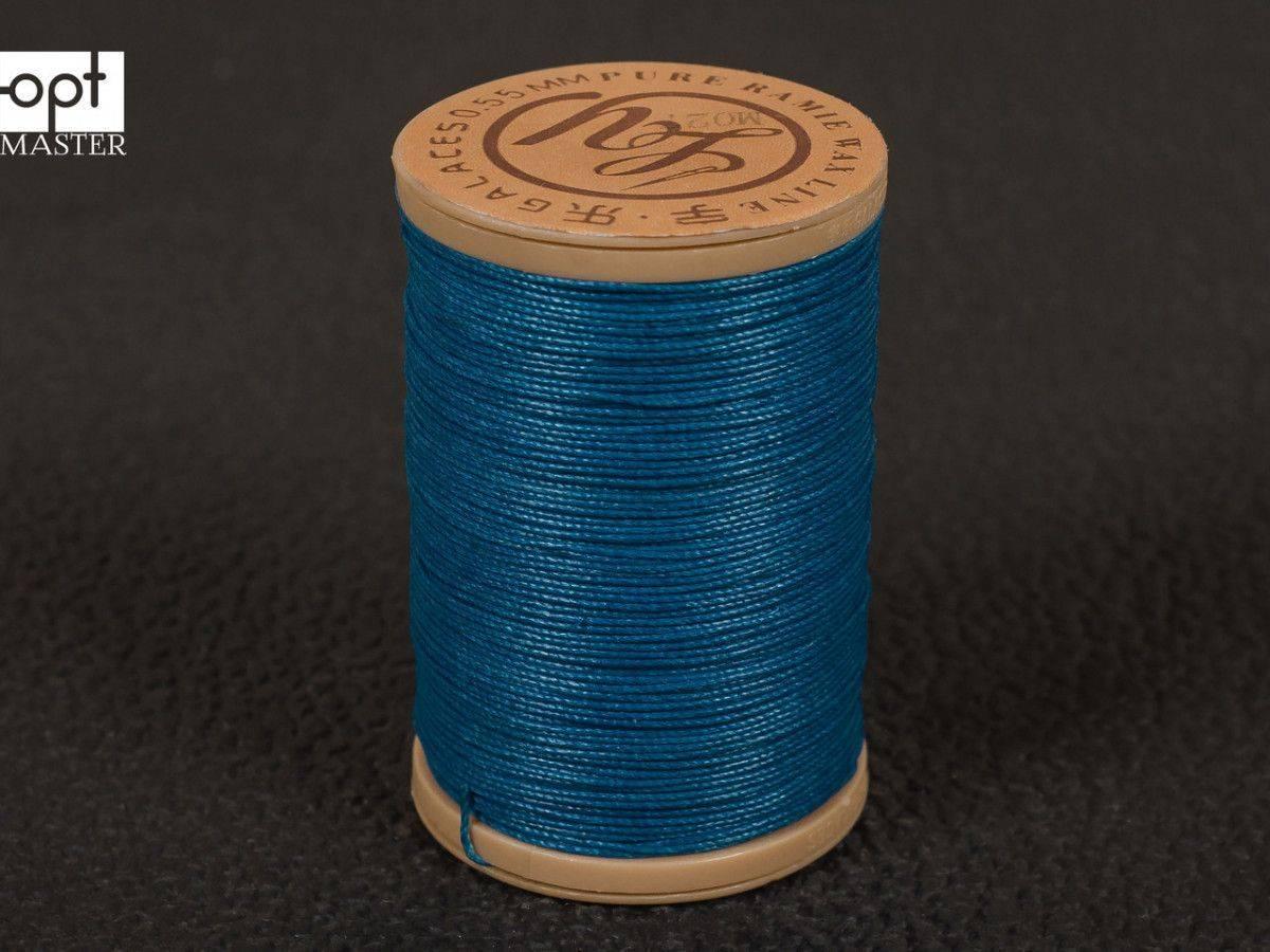 Galaces Ramie 0.55 мм світло-синий (М027) нитка кругла з волокон рами вощена по шкірі, фото 1