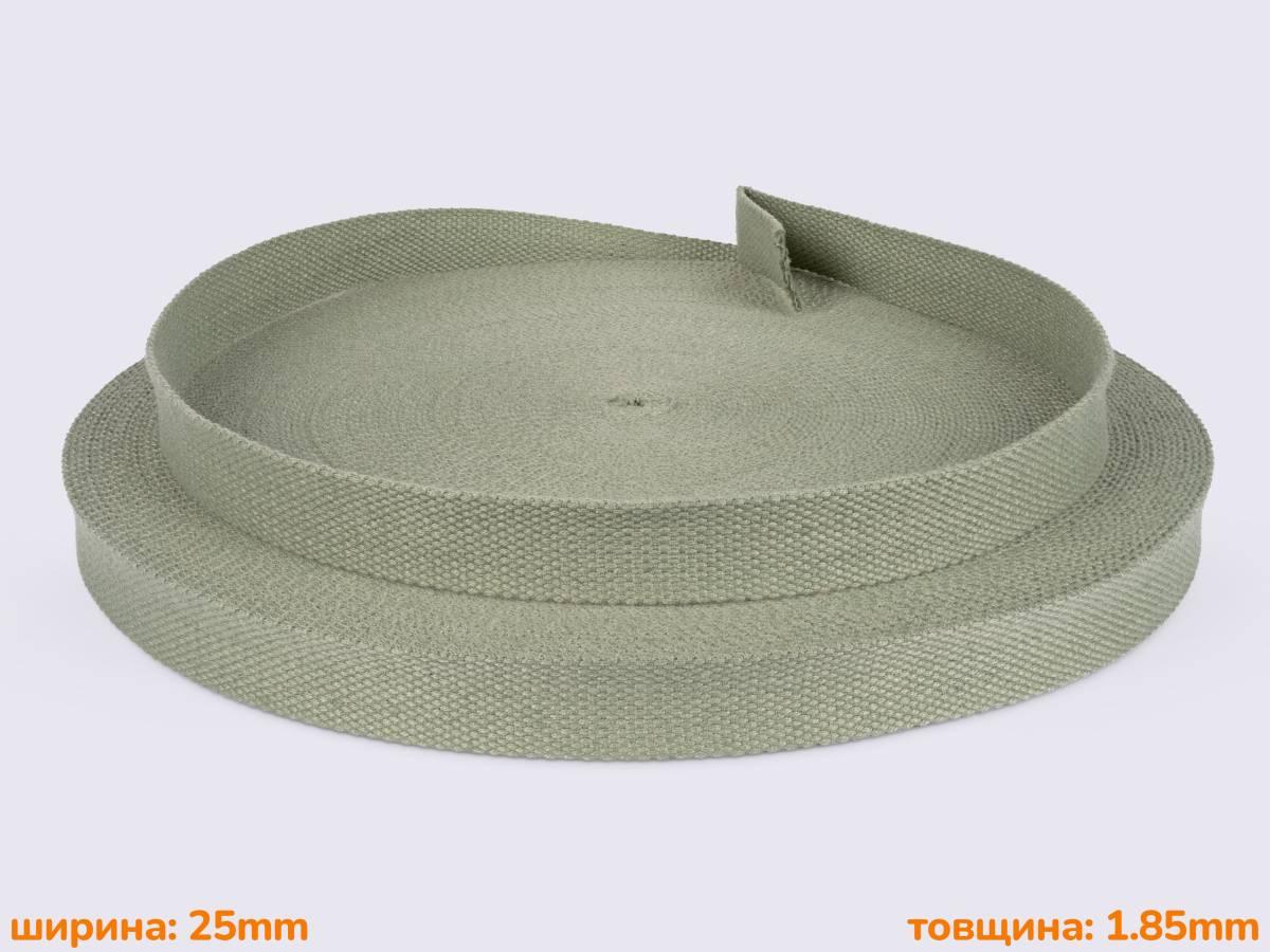 Стропа 25мм бавовна + поліестер сіро-зелена (№49) nb-1976, фото 1