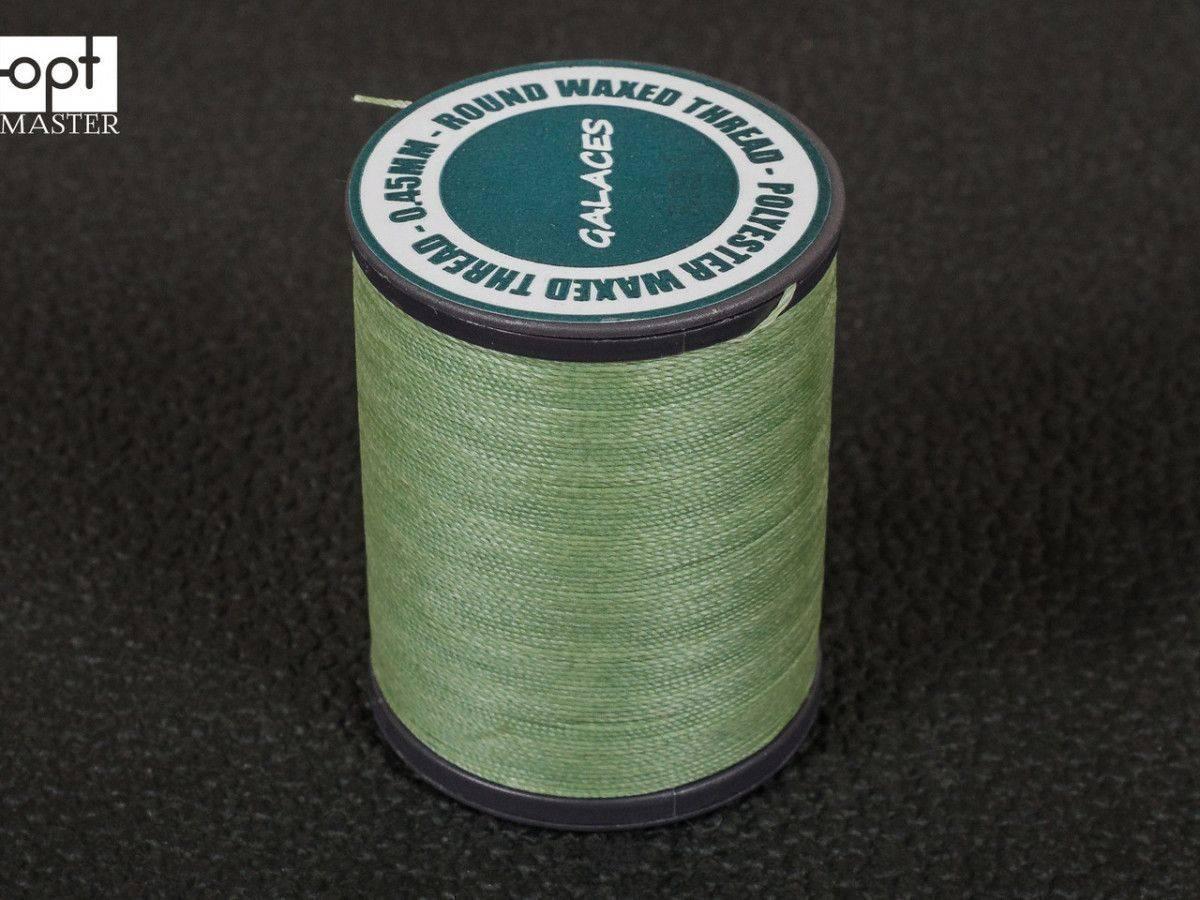 Galaces 0.45 мм світло-зелена (M131) нитка кругла вощена по шкірі, фото 1