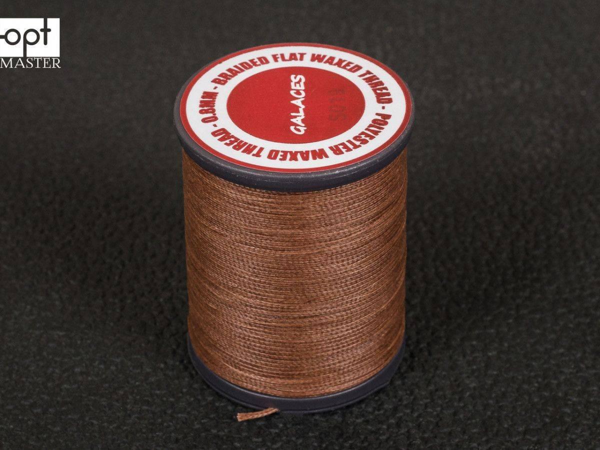 Galaces 0.80 мм світло-коричневий (S019) плоский вощенна шнур по шкірі, фото 1