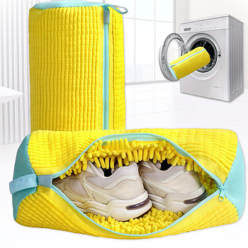 Мішок для прання взуття 39x19 см на блискавці з мікрофібри