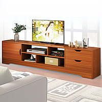 Тумба під телевізор STL-MD 81 з 7 відділеннями та закритими секціями (140×30×41 см)