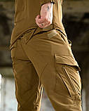Костюм польовий літній еластичний Койот Agony ріп-стоп форма з липучками під шеврони НП5186 ТМ, фото 8
