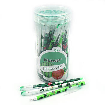 Ручка масляна синя "Watermelon" 0,6/0,7 мм Soft ink Pen, Piano PT-1117 G-Rich