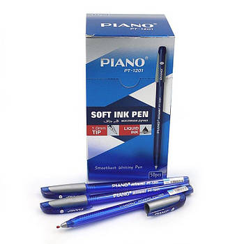 Ручка масляна синя 1 мм Soft ink Pen, Piano PT-1201 G-Rich