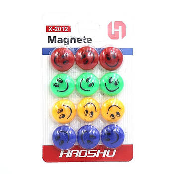 Набір магнітів "Смайли" 12 шт. 20 мм DSCN0796 G-Rich
