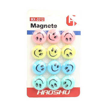 Набір магнітів "Смайли" 12 шт. 20 мм DSCN0792 G-Rich
