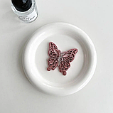 Тримач для телефону метелик попсокет у вигляды метелика сріблястий рожевий колір PopSocket, фото 2