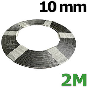 Ніхромова нагрівальна шина 0.2х10 мм Моток 2 метри Плоский нікельхром Стрічка нікельхром x20h80