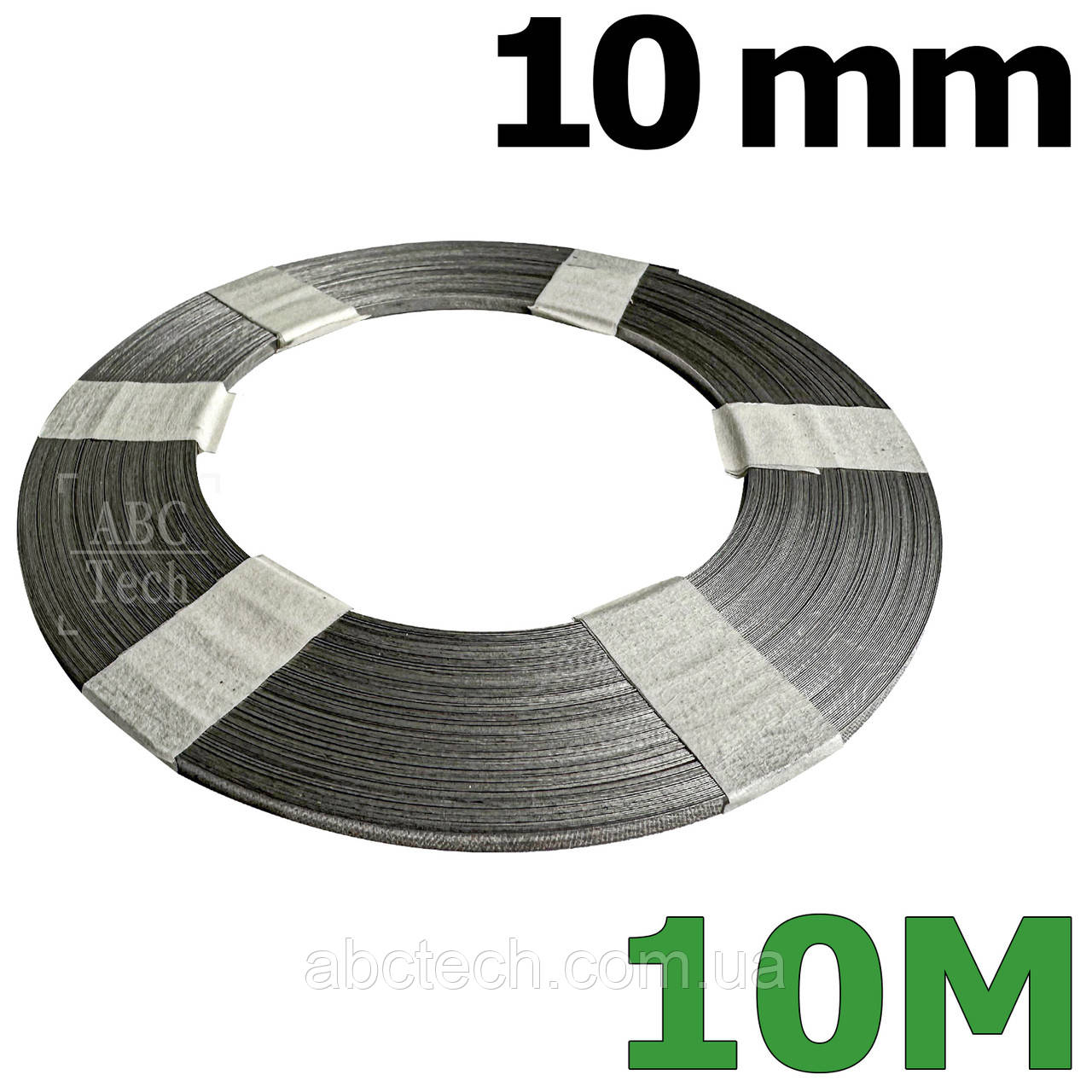 Ніхромова нагрівальна шина 0.2х10 мм Моток 10 метрів Плоский нікельхром Стрічка нікельхром x20h80, фото 1