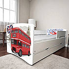 Ліжко Лондон для хлопчика та дівчинки, дитячі меблі King Queen, фото 3