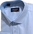 Класична однотонна чоловіча сорочка Lucciano vd-0007 блакитна з довгим рукавом, ошатна, стильна 44, фото 7