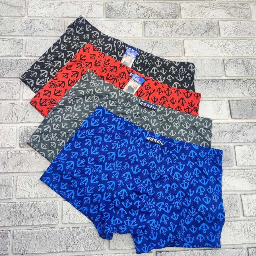 Труси чоловічі боксери ростовка р. XL, 2 XL, 3 XL, 4 XL бавовна + бамбук асорті (W3751) WENZHI 30039519, фото 1