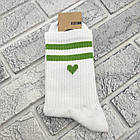 Шкарпетки жіночі високі весна/осінь р.36-40 білі теніс серця URBAN 30039549, фото 2