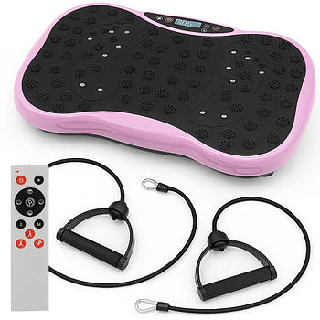 Платформа вібраційна для тренувань до 120кг + пульт, Рожевий / Віброплатформа для схуднення / Фітнес-платформа