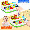 Іграшка для малюків з фігурками тварин та яскравими кнопками для розвитку моторики Логічна гра для навчання для малюків, фото 4