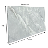 Самоклеюча плитка PET 60х30см для стін, декоративна ПЕТ панель самоклейка під мармур глянсова SW-00001681, фото 2