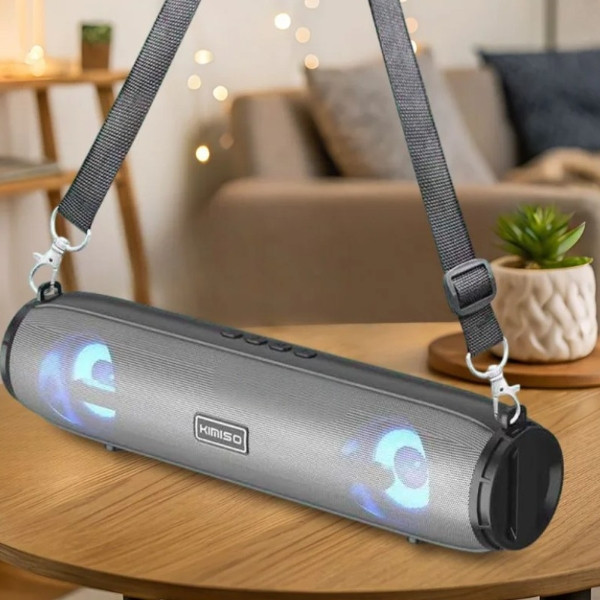 Bluetooth акумуляторна колонка 10Вт USB Kimiso 203 Сіра, фото 1