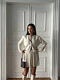Жіночий в'язаний костюм зі спідницею та кофтою, фото 6
