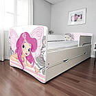 Ліжко для дівчинки Фея Бажань, дитячі меблі King Queen, фото 3