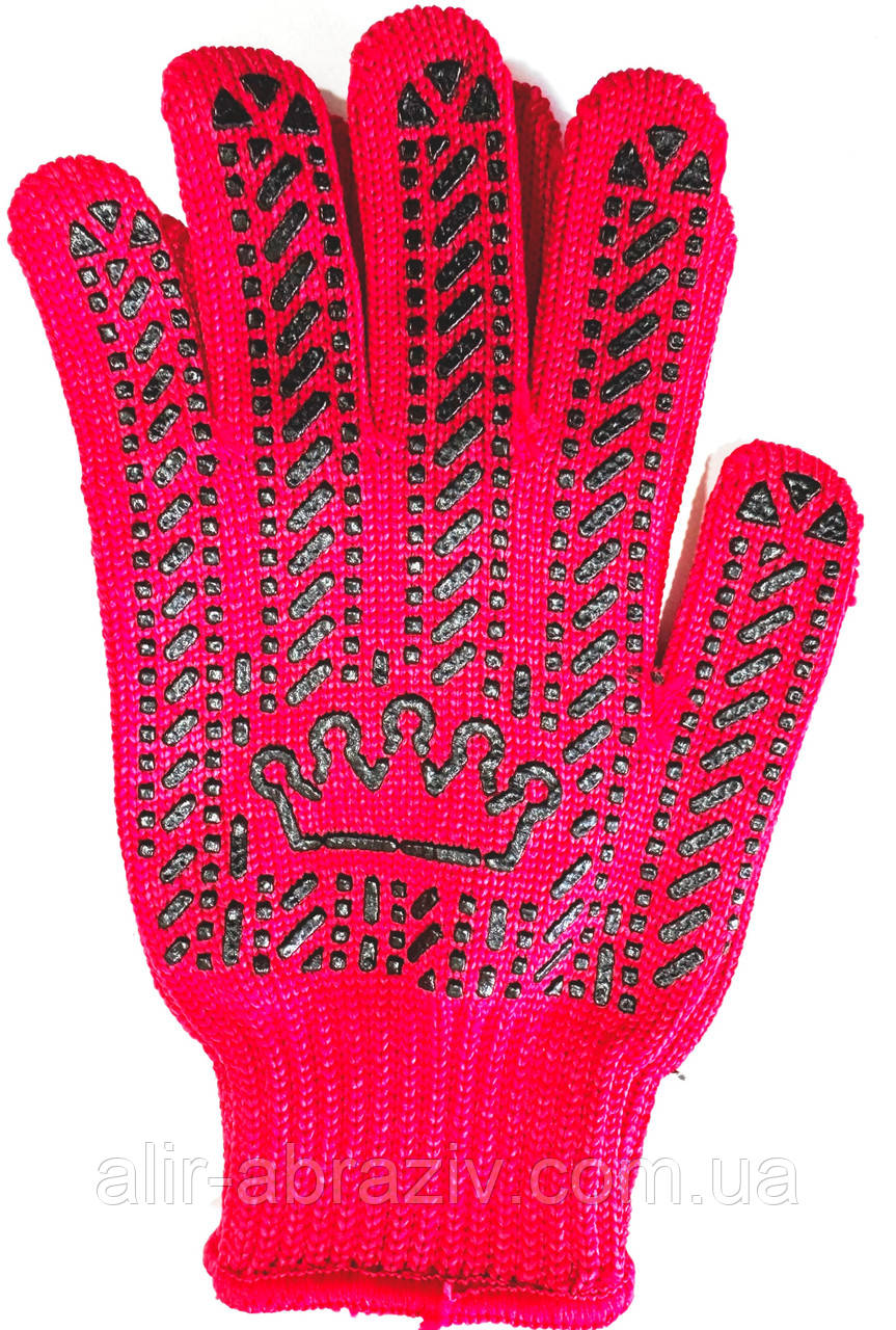 Рукавички "КОРОНА"  12 розмір червоні, фото 1